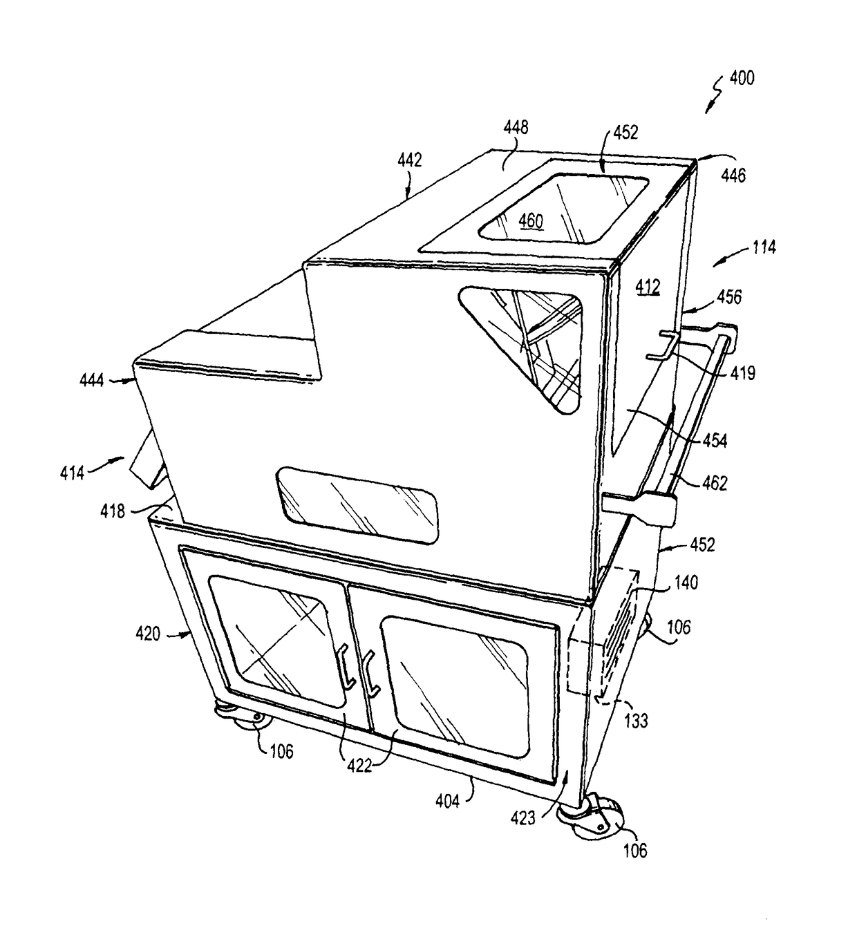 Portable cleanroom printing cabinet