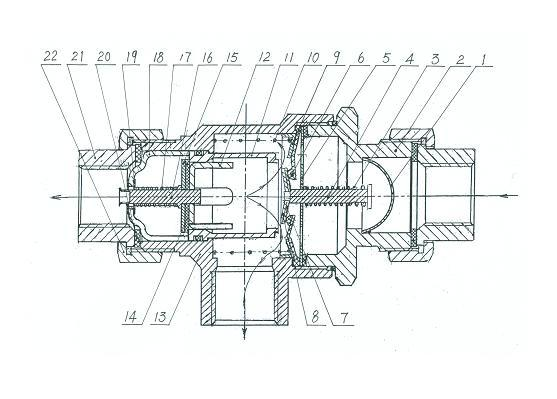 Low-resistance self-discharge backflow preventer