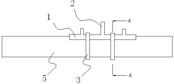 Auxiliary clip of clothesline pole