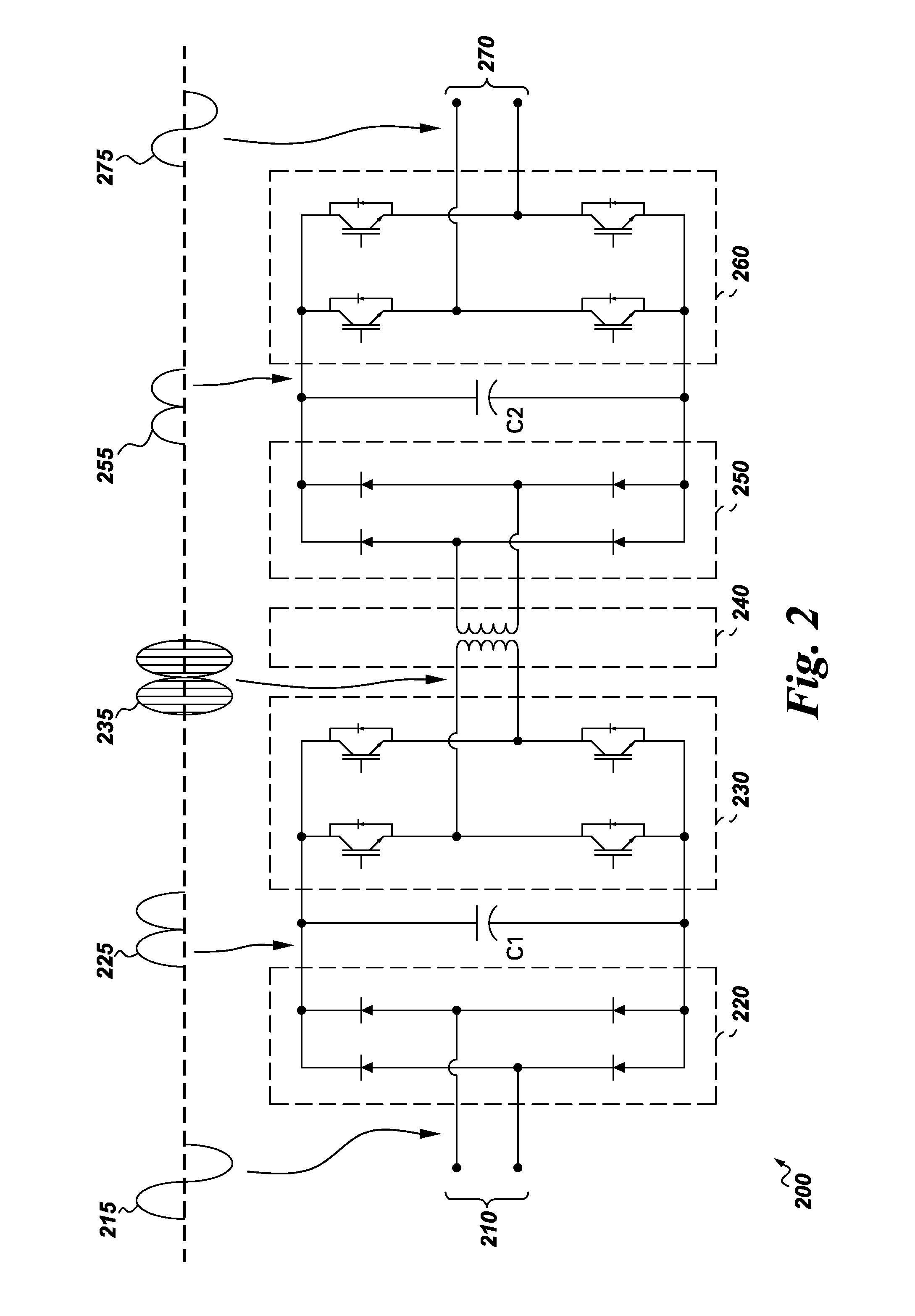 Ac-ac converter with high frequency link