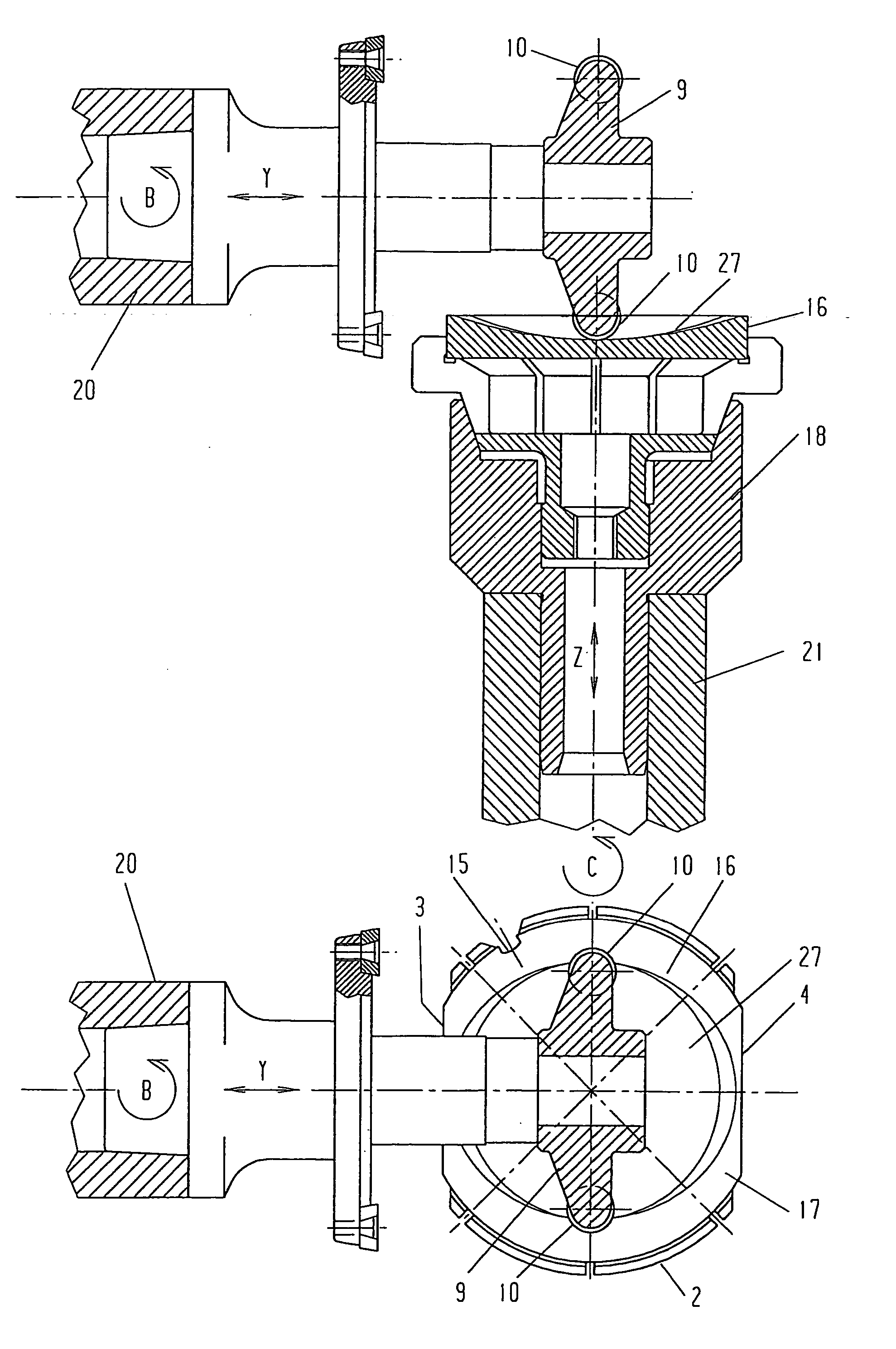 Method and device for producing ophthalmic lenses and other shaped bodies with optically active surfaces