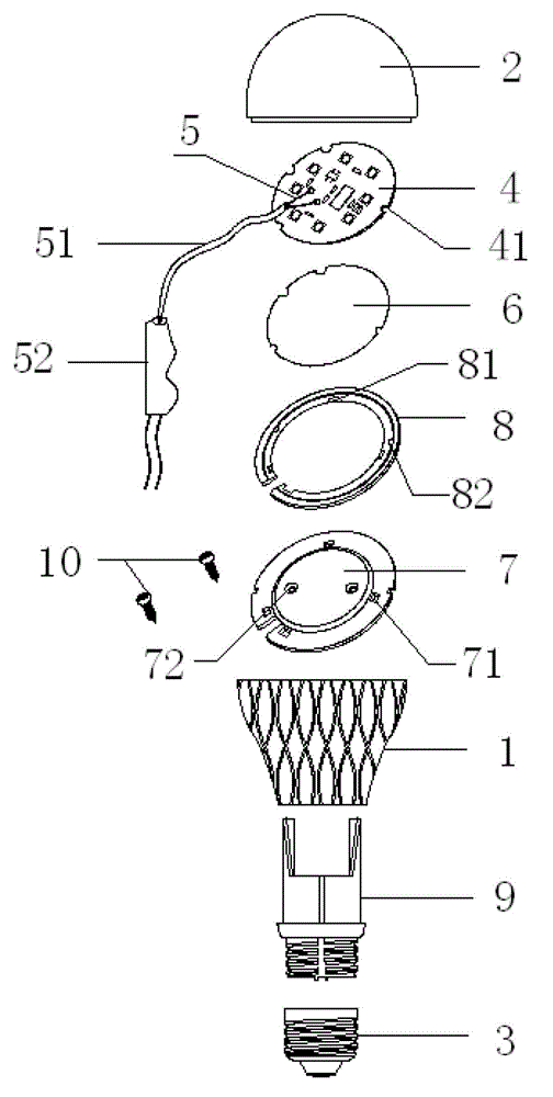 Insulated high pressure light-emitting diode (LED) lamp bulb