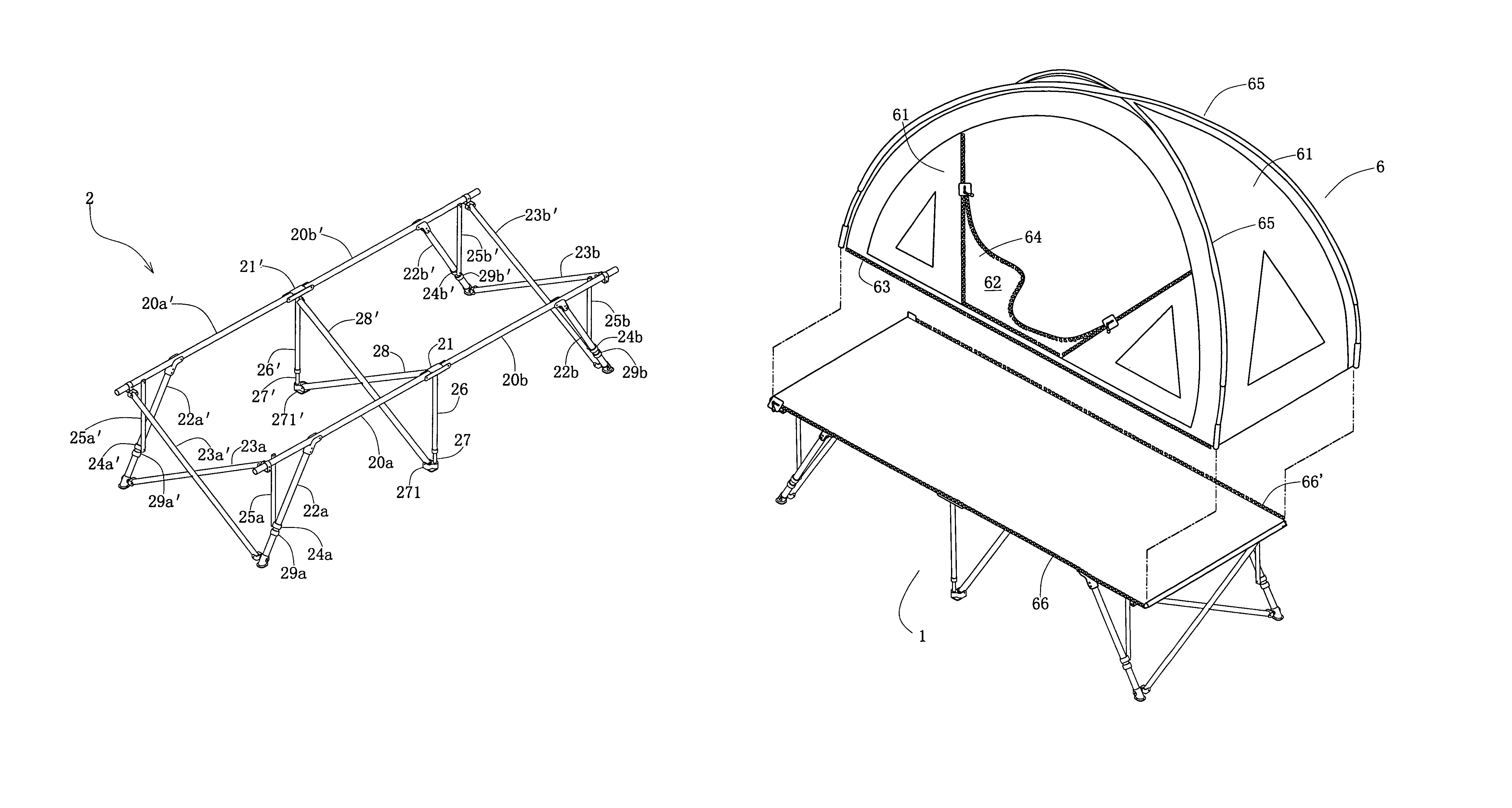 Simple and strong foldable bed