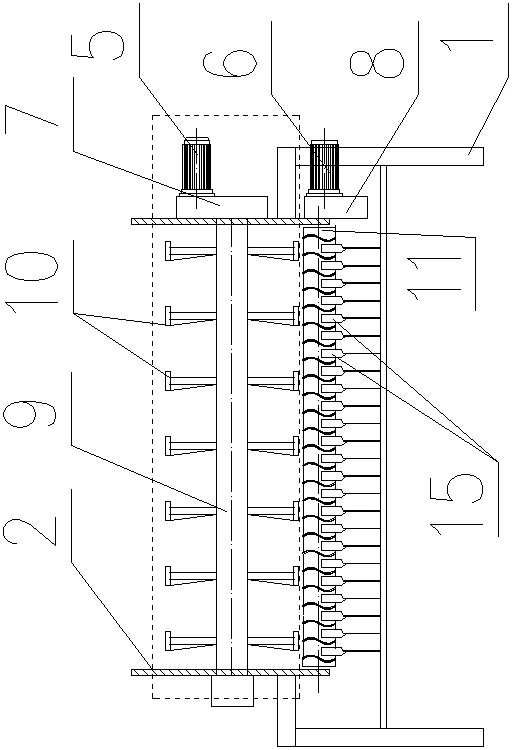 Clay-containing blocky material anhydrous desliming machine