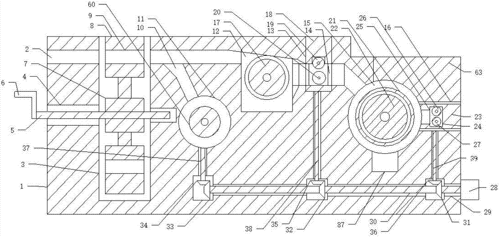 Peeling recycling device for multiple cables of power communication