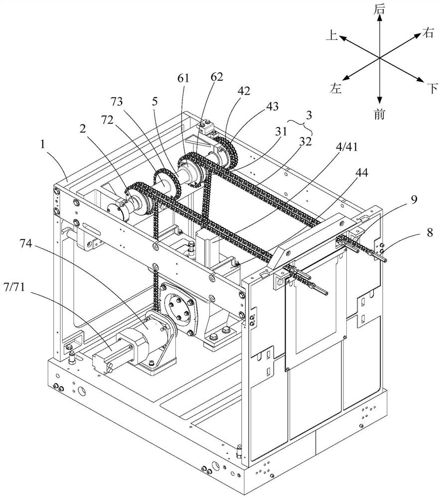 Independent transmission lifting mechanism of spinning frame