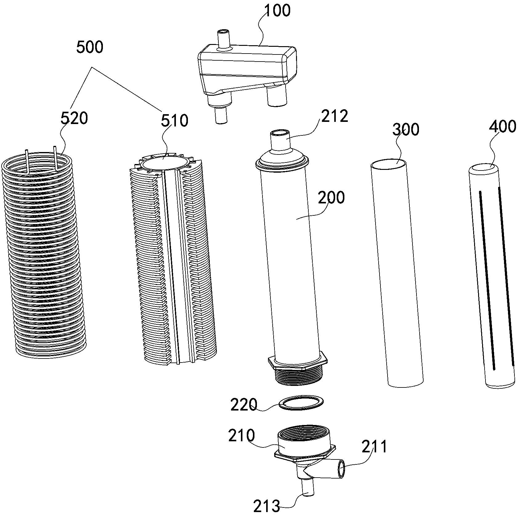 Electromagnetic induction heating device and water dispenser with same