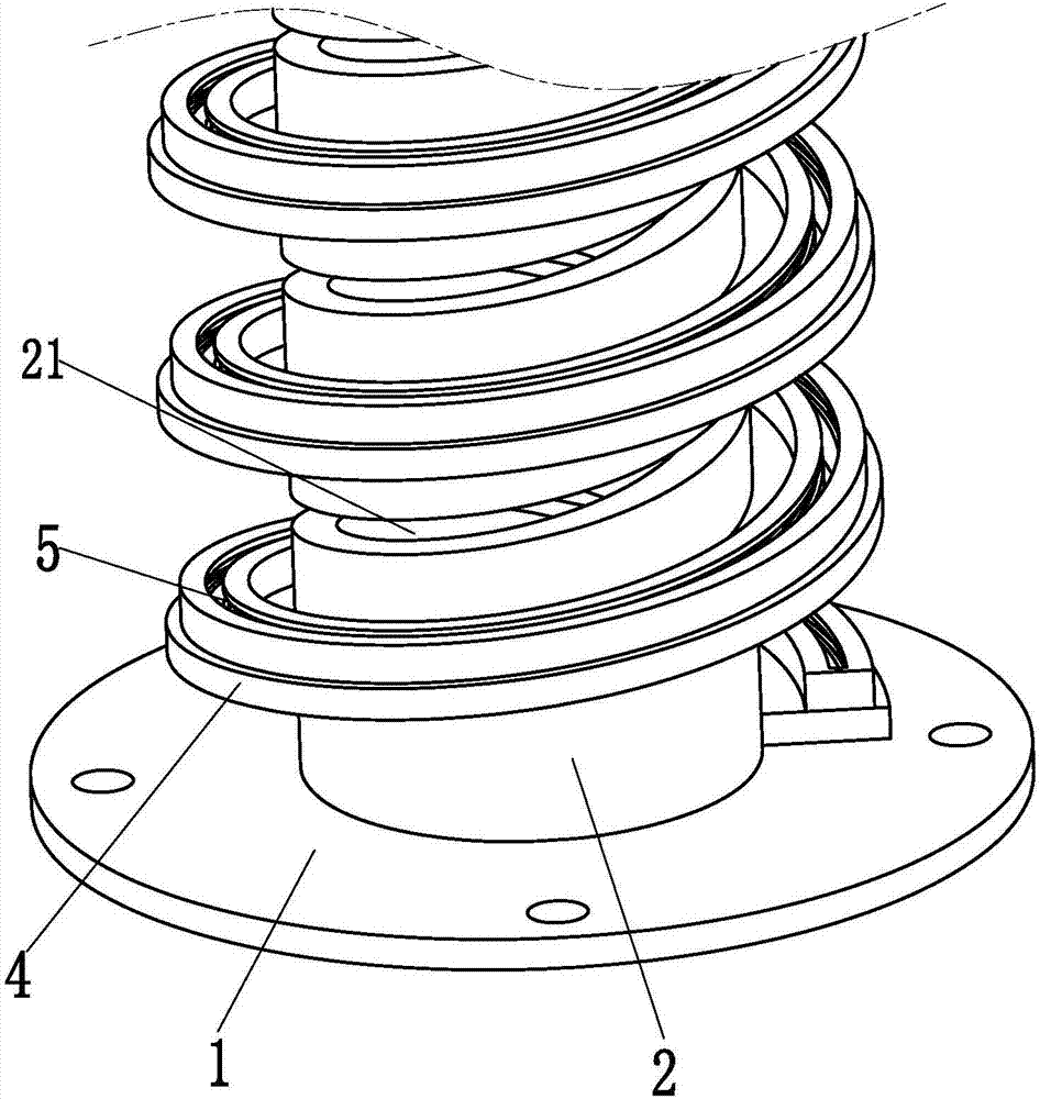 Radar navigation communication antenna with function of searching and receiving signal by spiral lifting