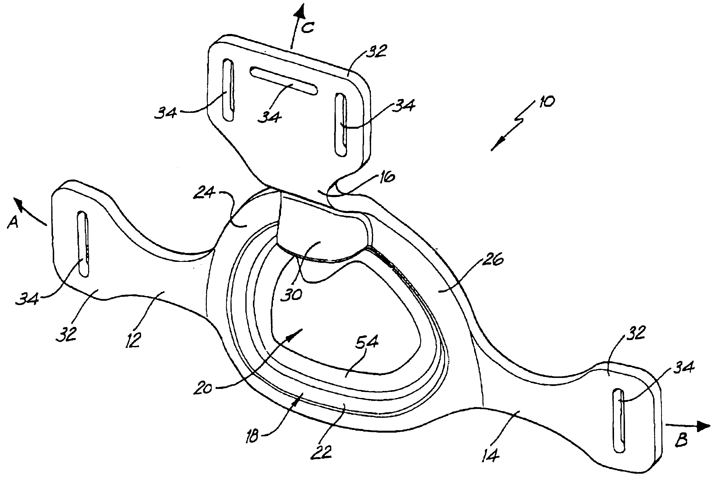 Nasal mask with integral mouldable straps