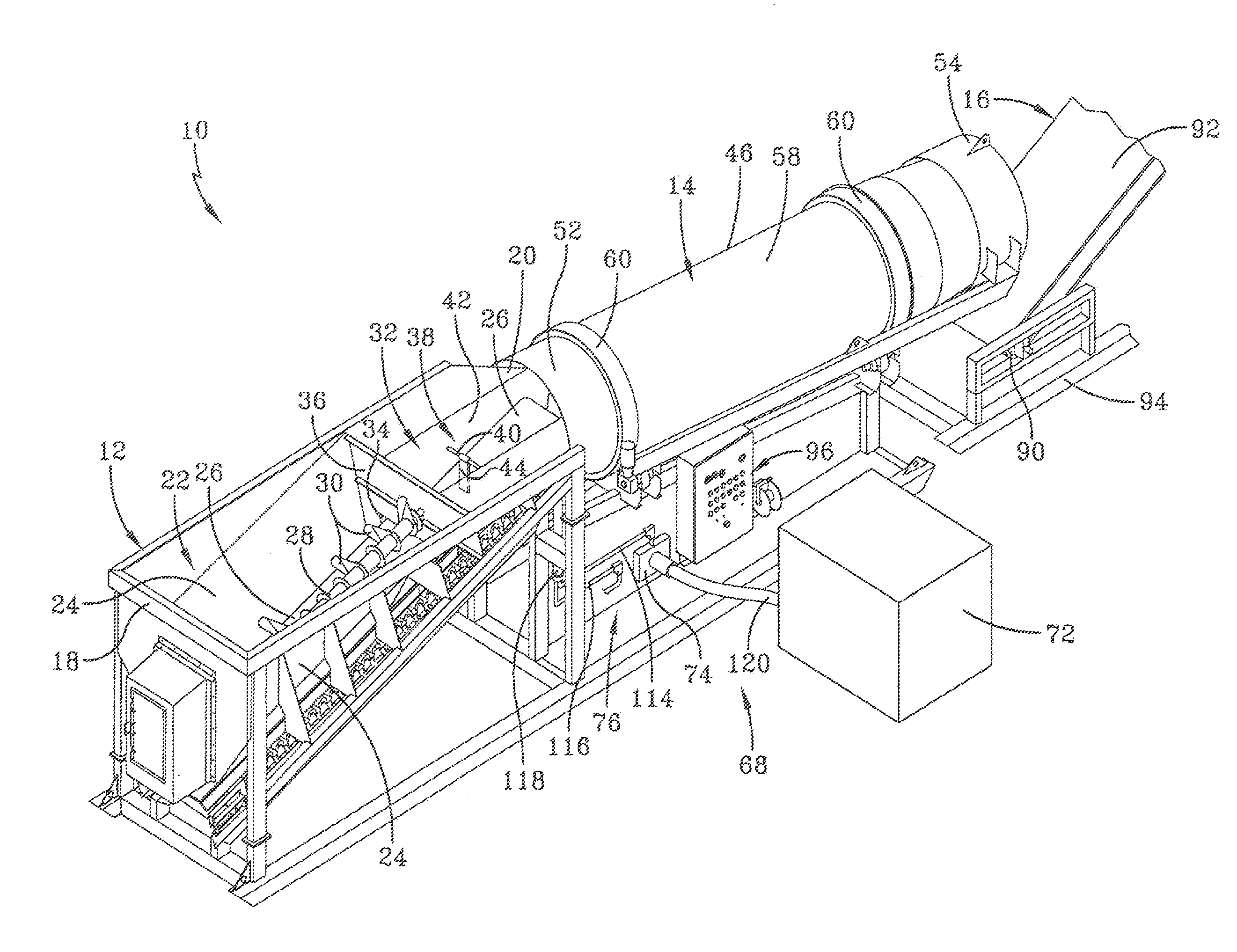 Apparatus and method for coloring landscape material