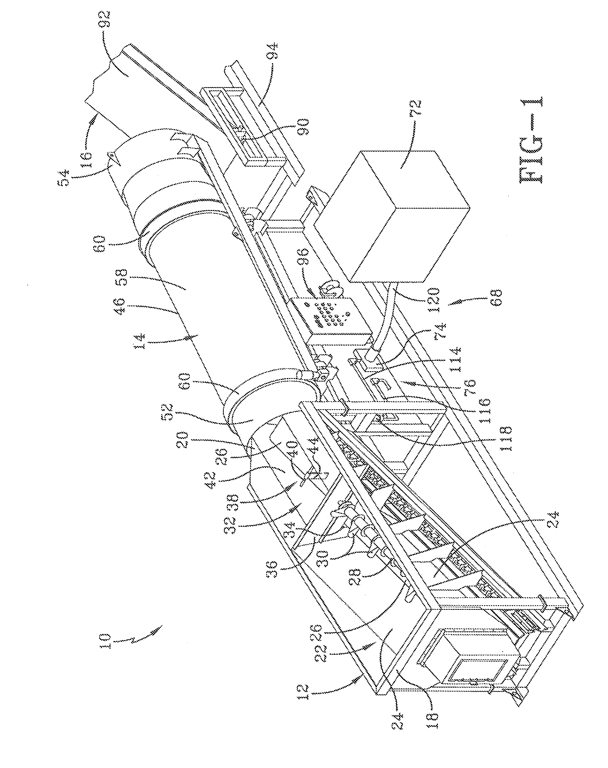 Apparatus and method for coloring landscape material