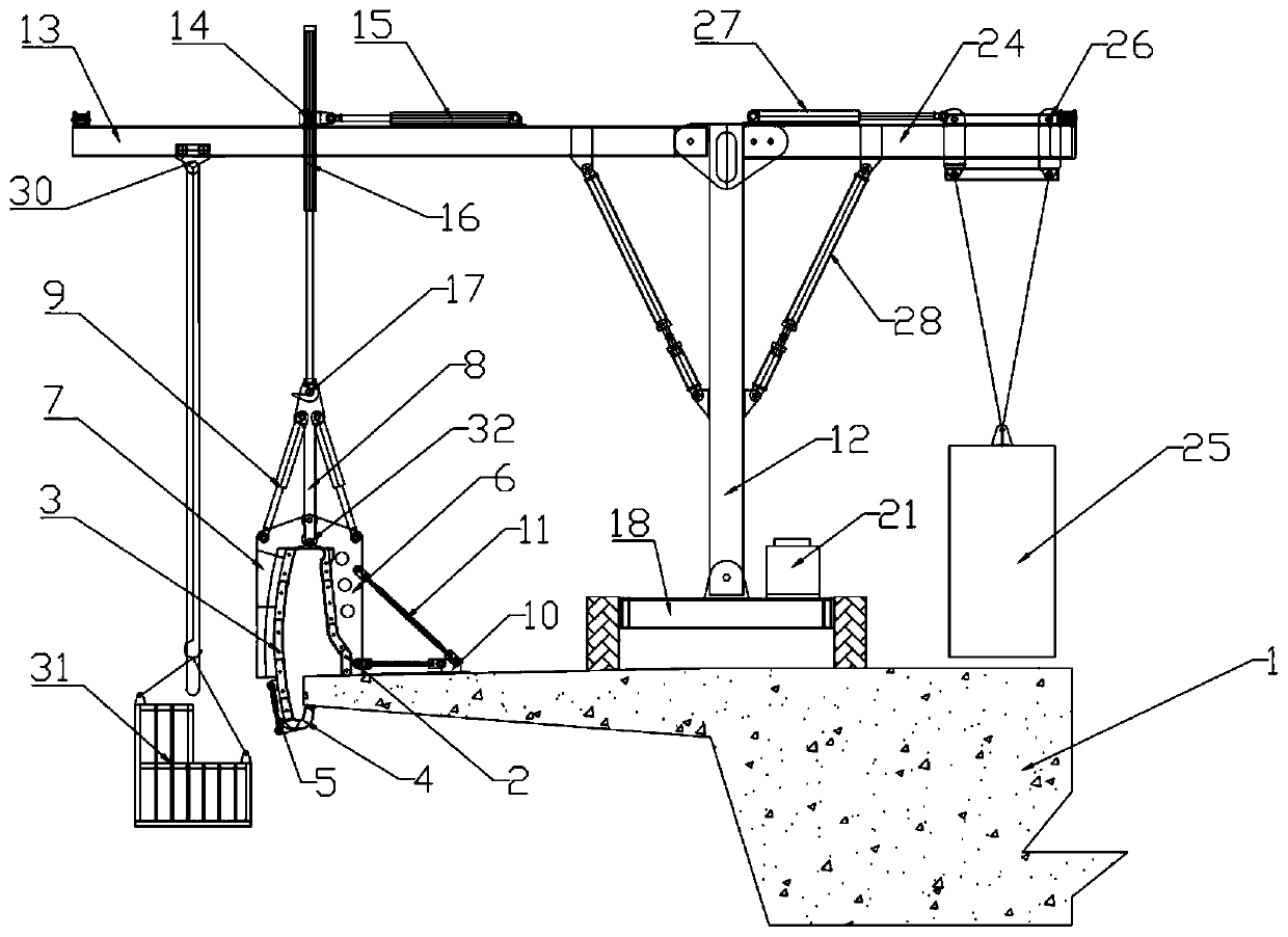 Automatic model board trolley for bridge crash barrier