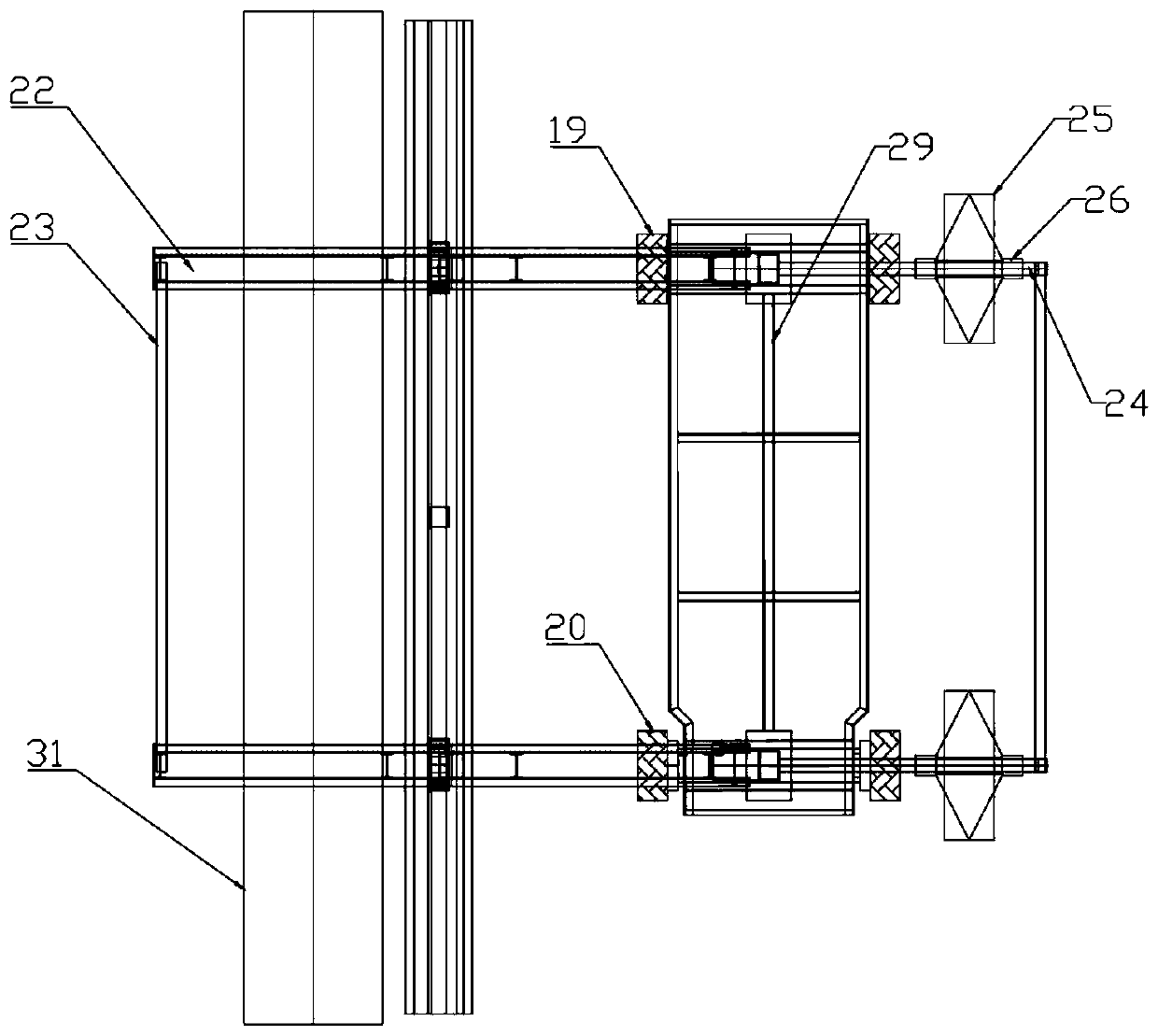 Automatic model board trolley for bridge crash barrier