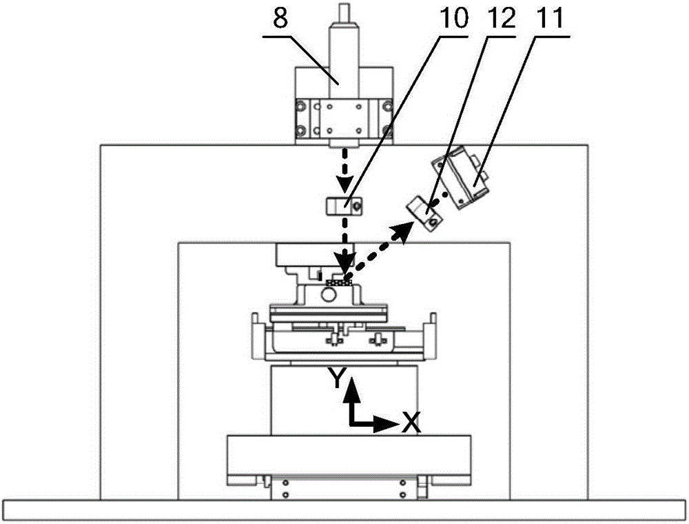 Laser-assisted orthogonal micro-cutting device and method having automatic laser focus following function