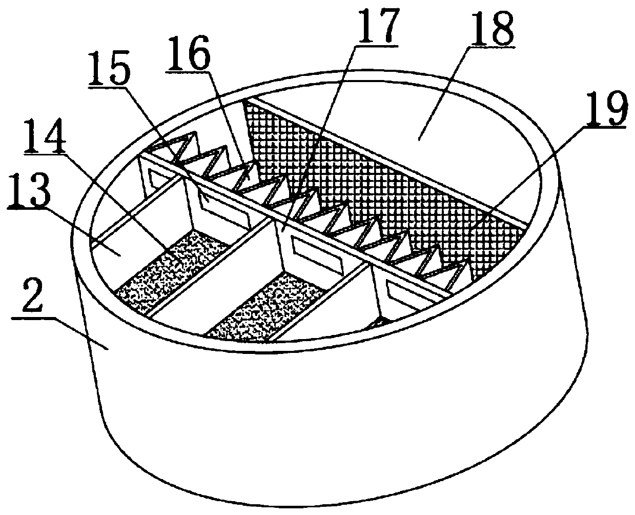 Wastewater purification treatment device