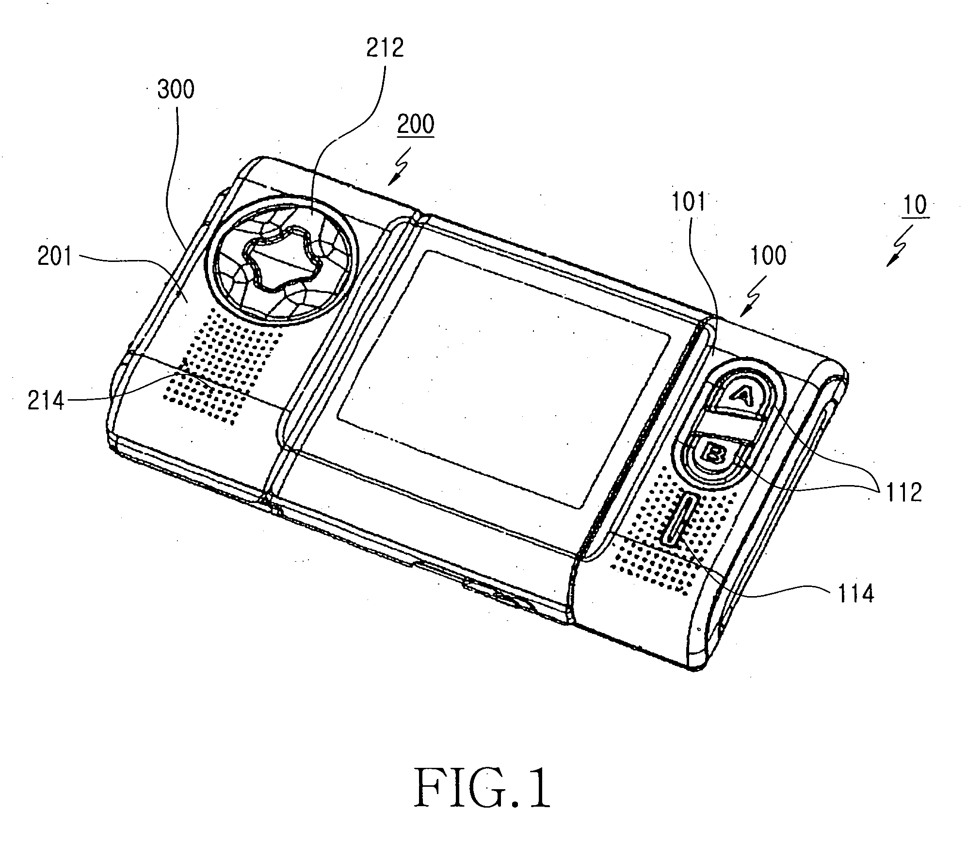 Portable communication terminal for games with foldable keypad