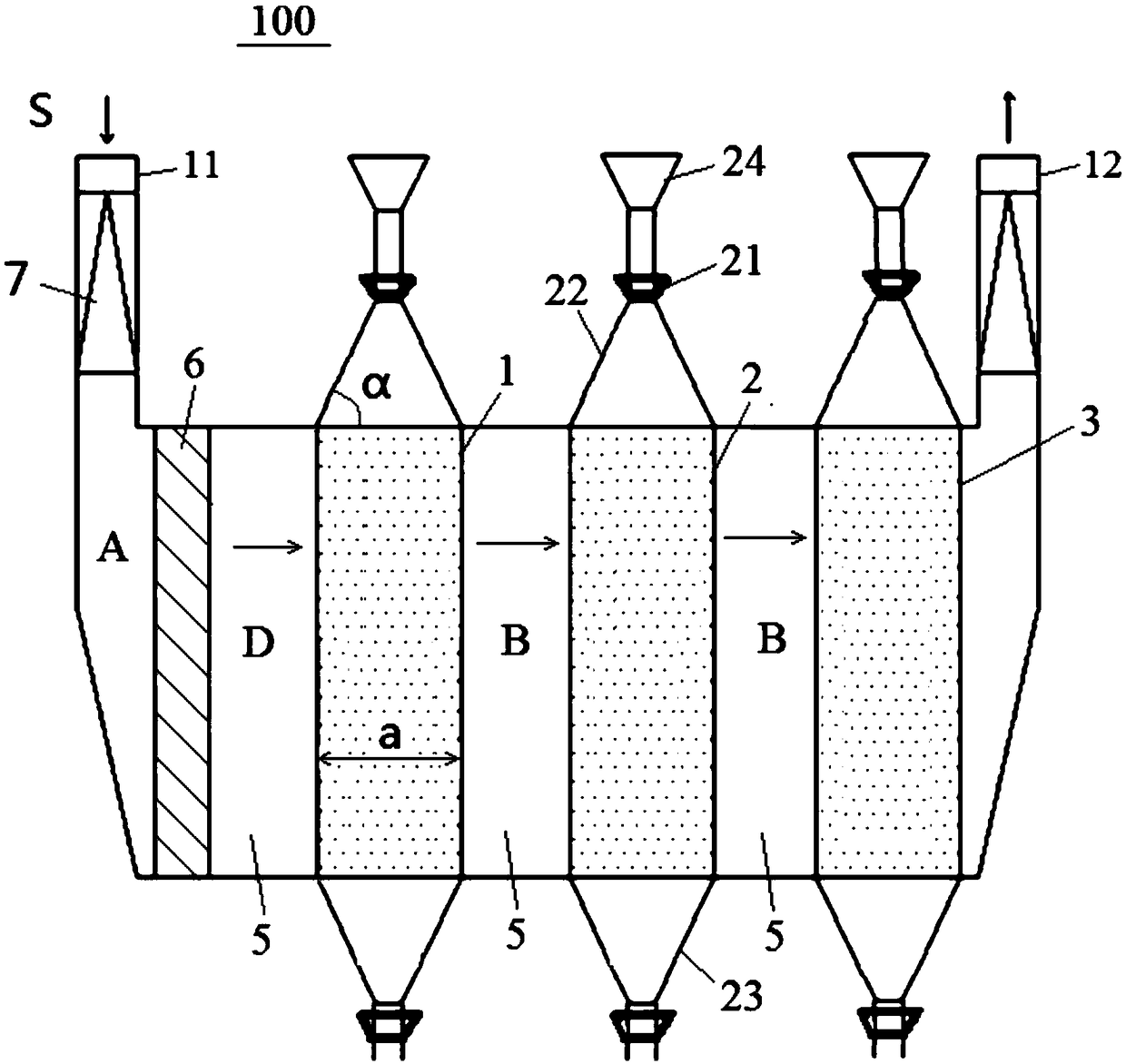 Flue gas desulfurization and denitration device