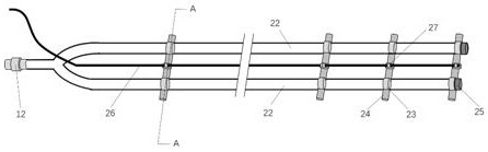 A device and method for deploying a sensor array in the horizontal direction of the seabed