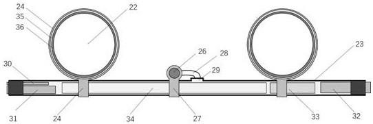 A device and method for deploying a sensor array in the horizontal direction of the seabed