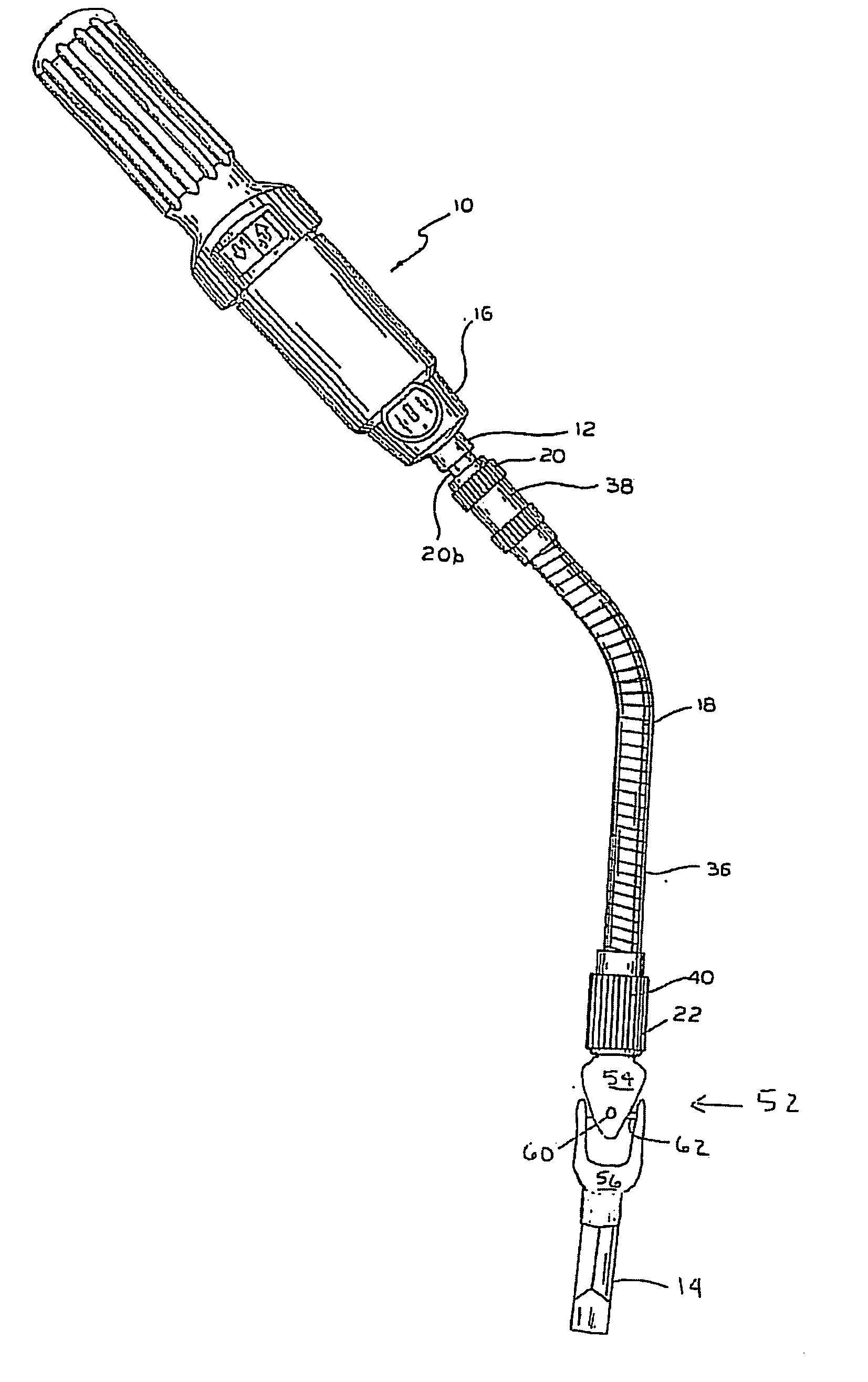 Extension shaft for holding a tool for rotary driven motion