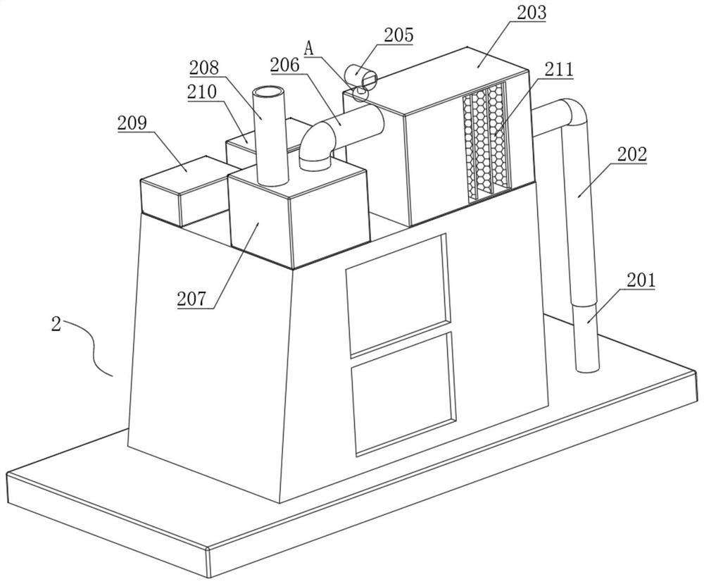 Tail gas purification device based on electric heating for tunnel construction machinery