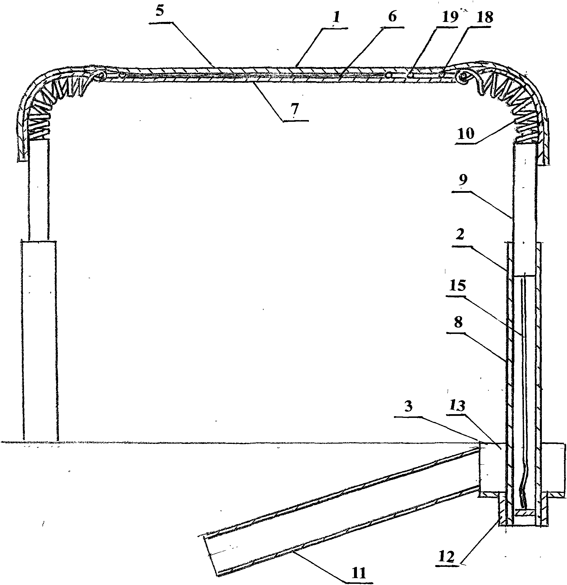 Prestress support cable mesh tent