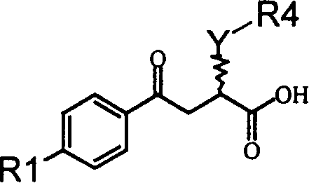 Alpha position heteroatom substituted gamma aryl ketobutyric acid derivative, process, pharmaceutical combination and uses thereof