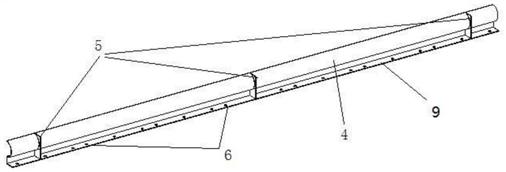 Arc-shaped line construction formwork structure