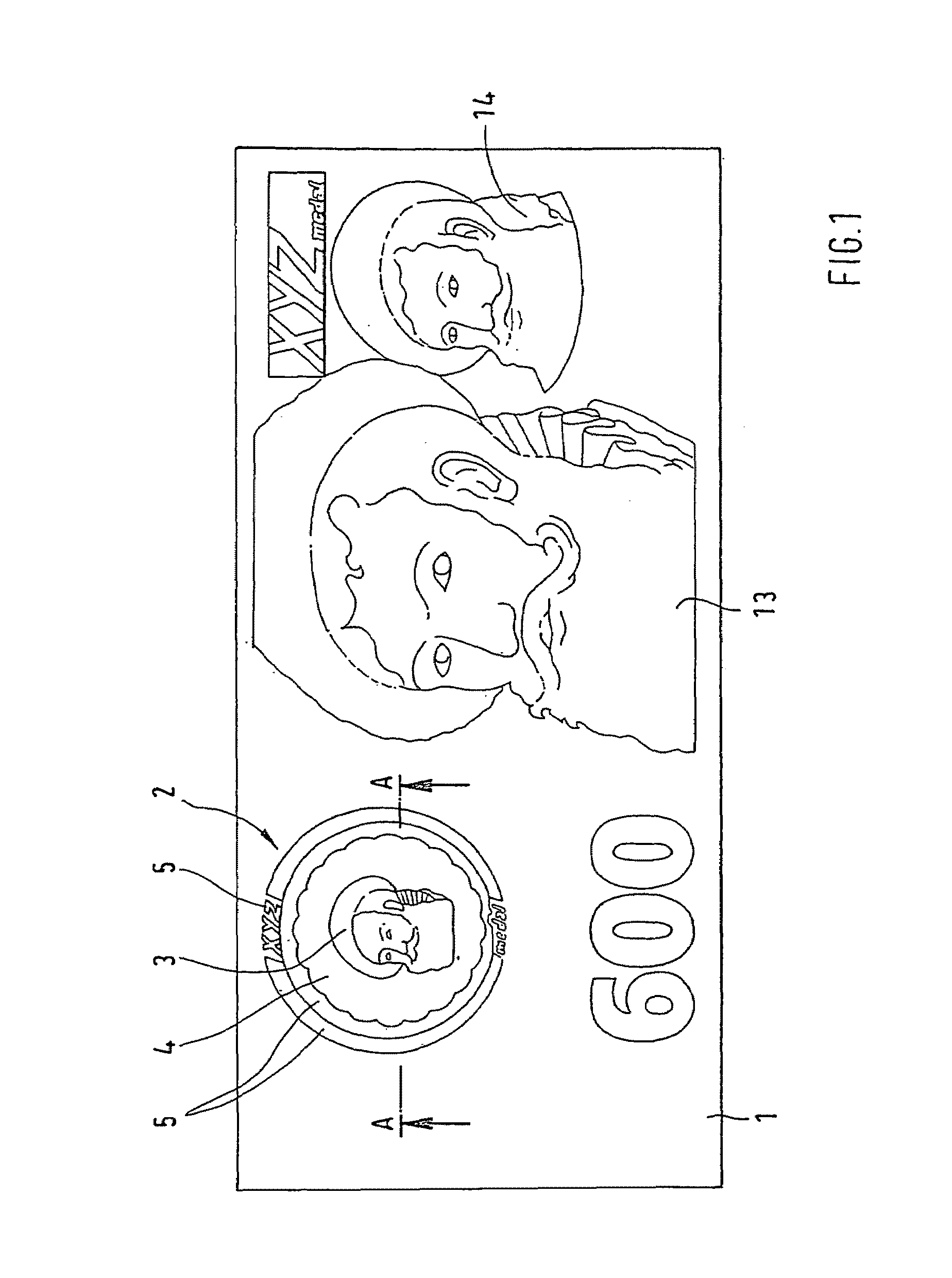 Data carrier, method for the production thereof and gravure printing plate