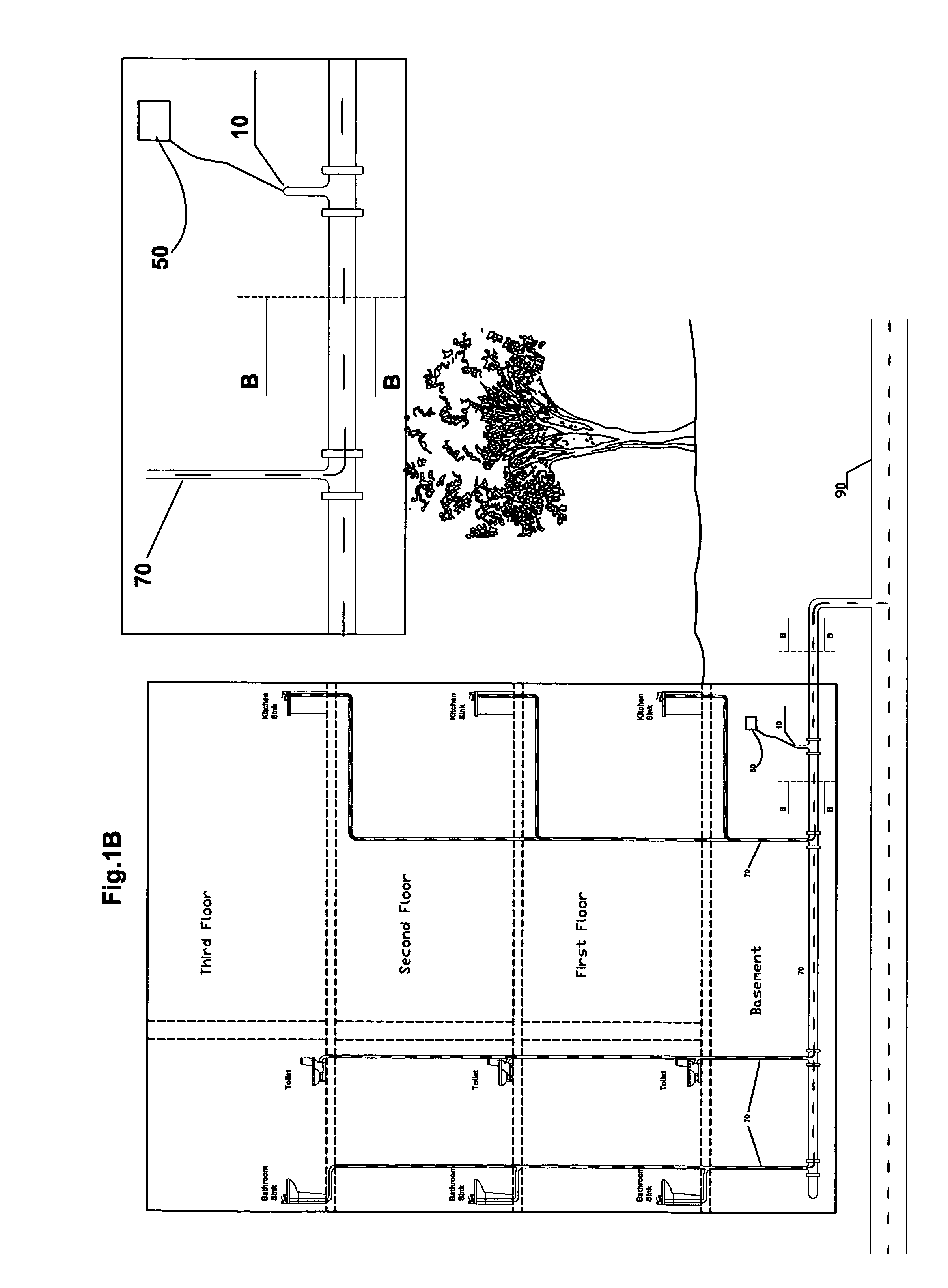 Early detection and advanced warning "waste is backing up" apparatus and method