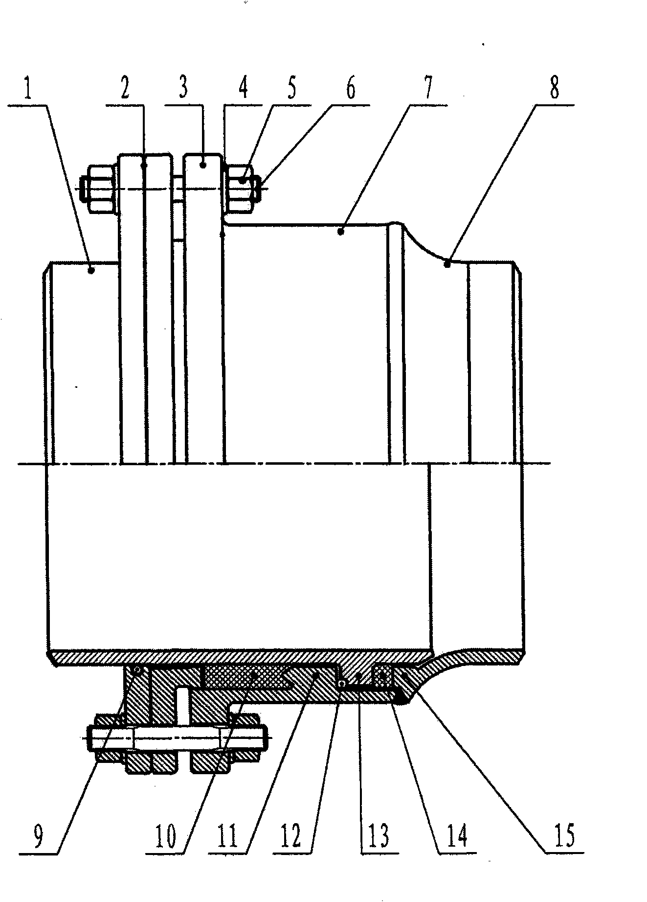 Novel double-gland high-pressure pipeline displacement compensator