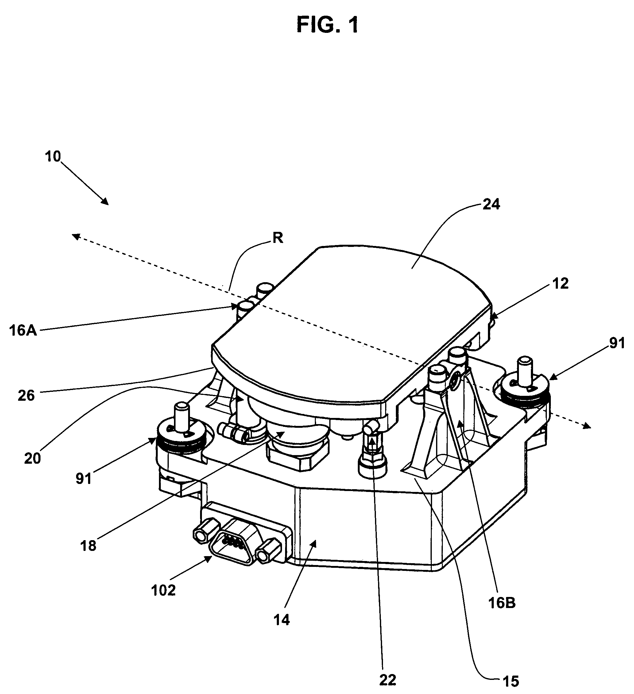 Precision mirror displacement assembly