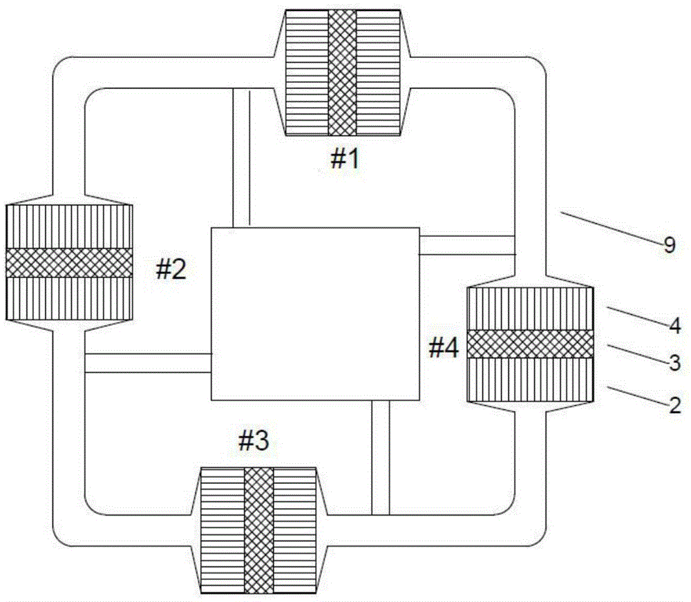 Multi-stage traveling wave thermoacoustic engine system for cascaded utilization of waste heat of high temperature flue gas