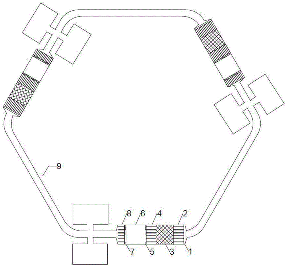 Multi-stage traveling wave thermoacoustic engine system for cascaded utilization of waste heat of high temperature flue gas