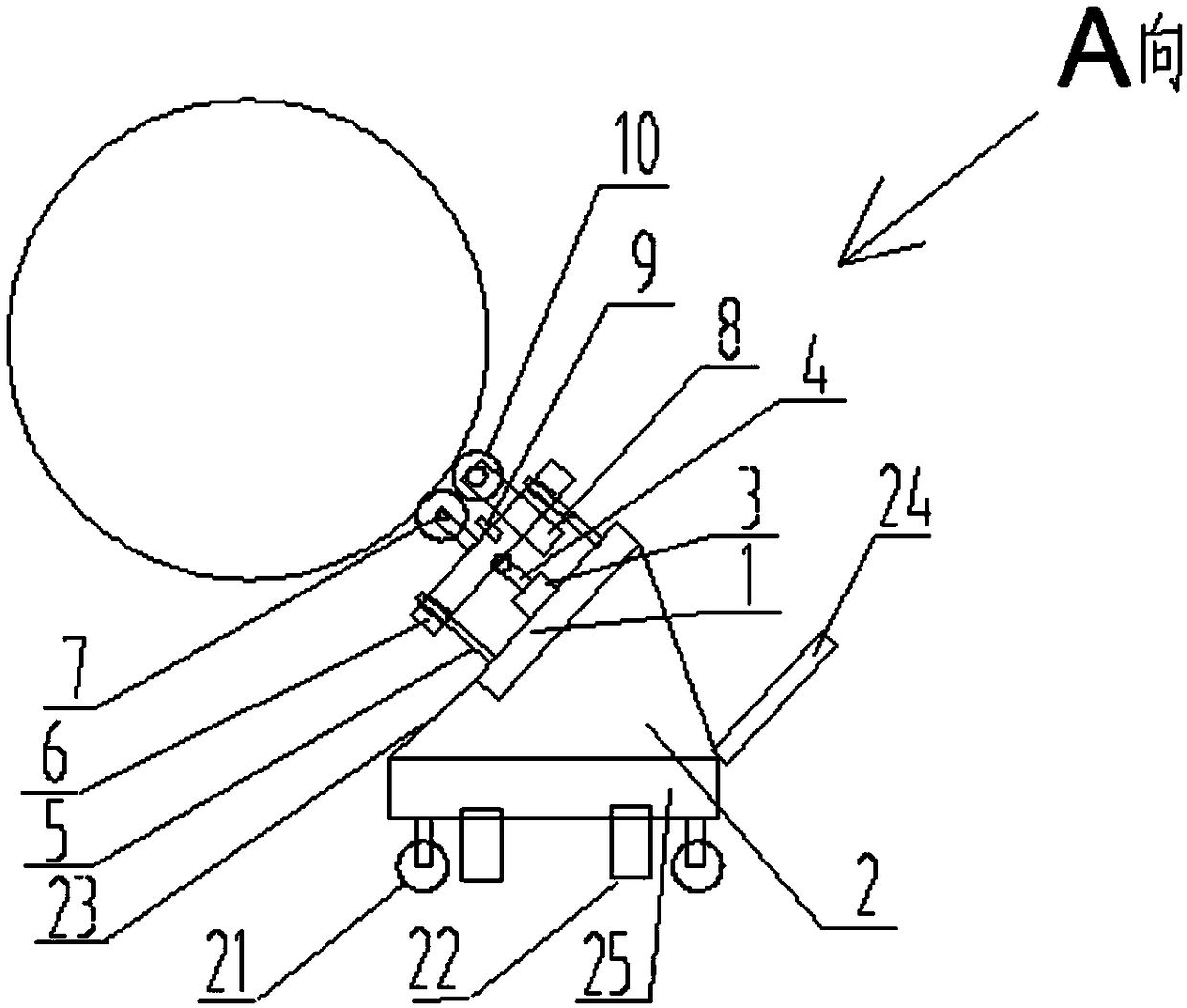 A circular seam root cleaning device, root cleaning mechanism and root cleaning method