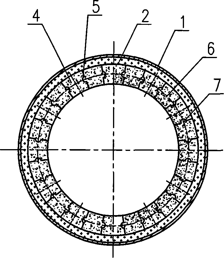 Carbon-calcining rotary kiln lining and second tuyere structure thereof