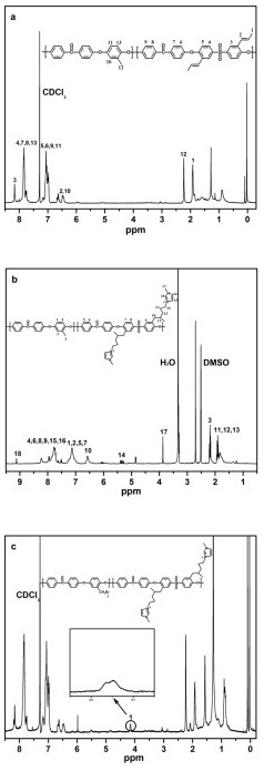 Different-side-chain type anion exchange membranes for fuel cell and preparation method of membranes