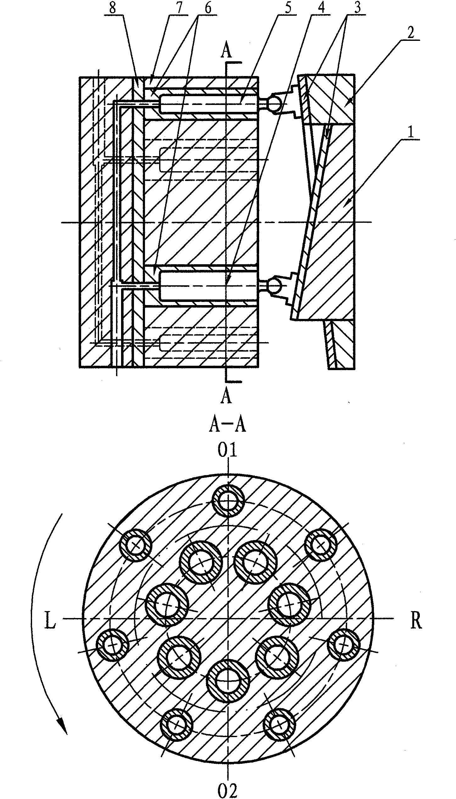 Axial plunger pump for increasing flow and sealing pressure