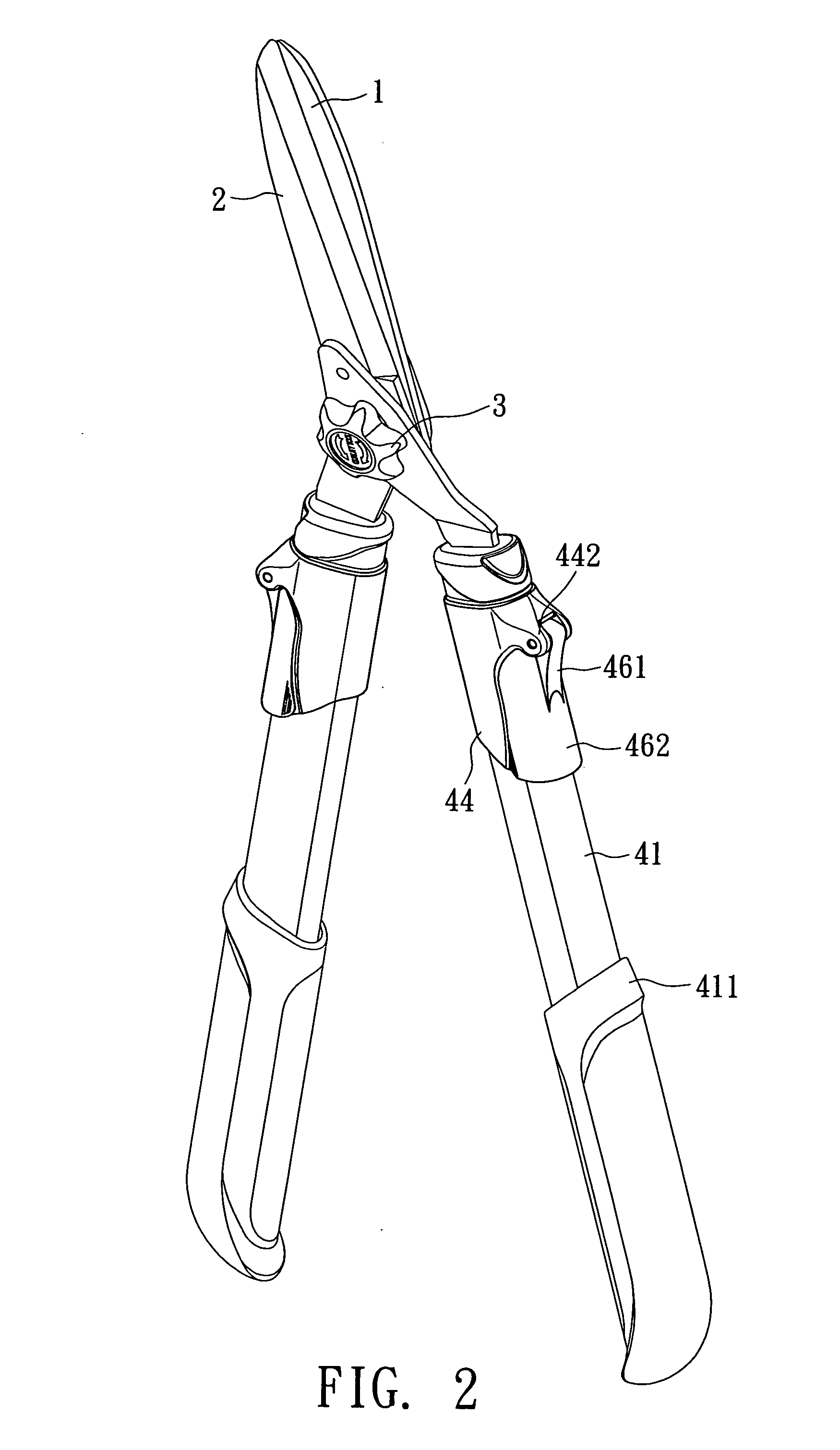 Adjustment structure of garden shears