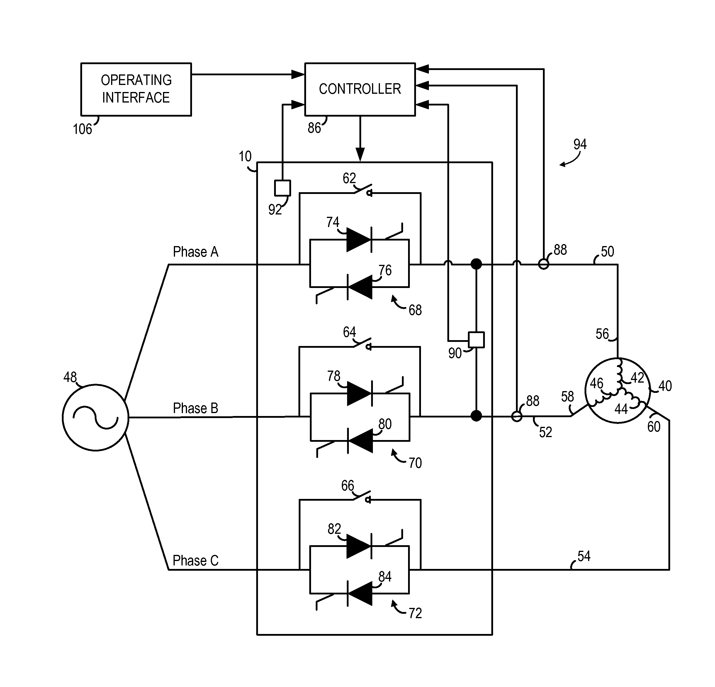 Soft starter system and method of operating same