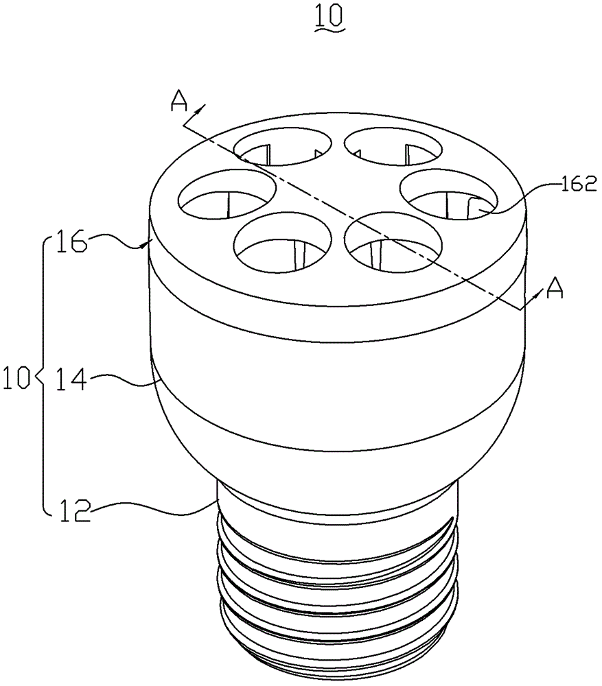 Automatic assembly of lamp base and energy-saving lamp using the lamp base