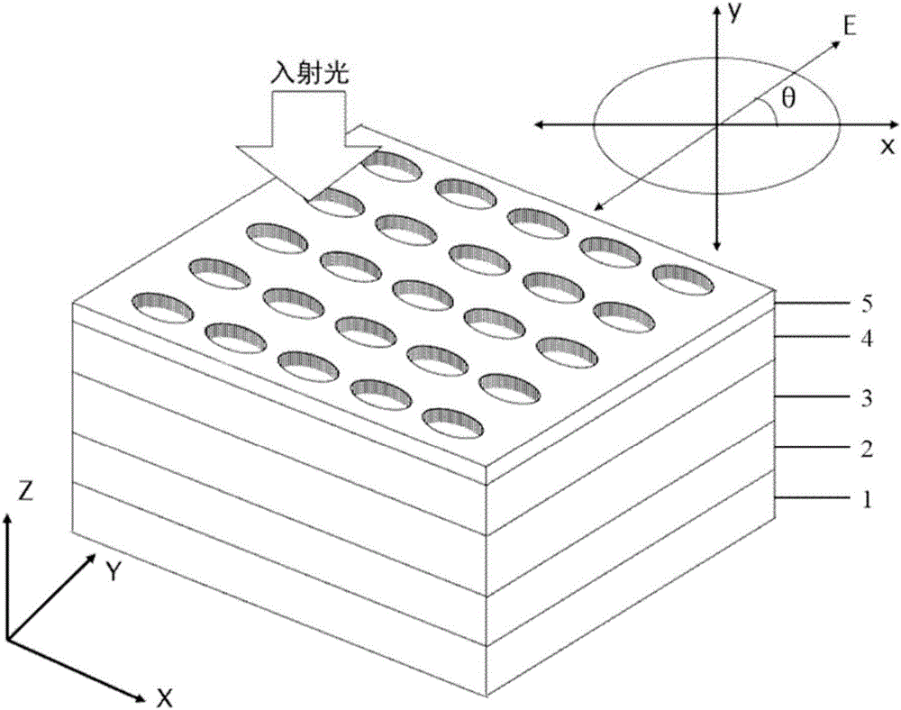 InGaAs infrared polarization detector based on surface plasma effect