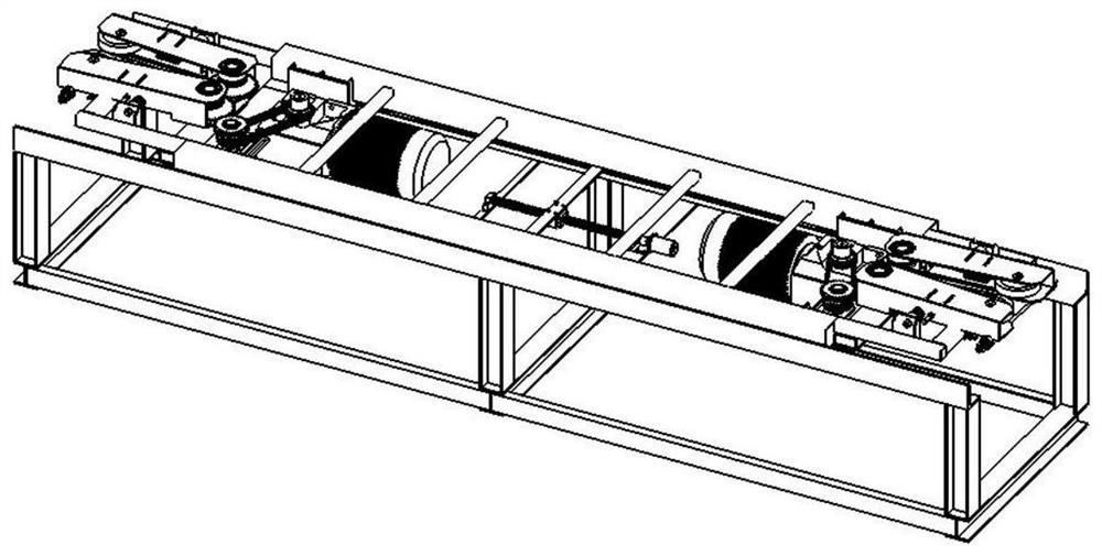 Friction wheel-type heavy cargo carrying platform and storing and taking method