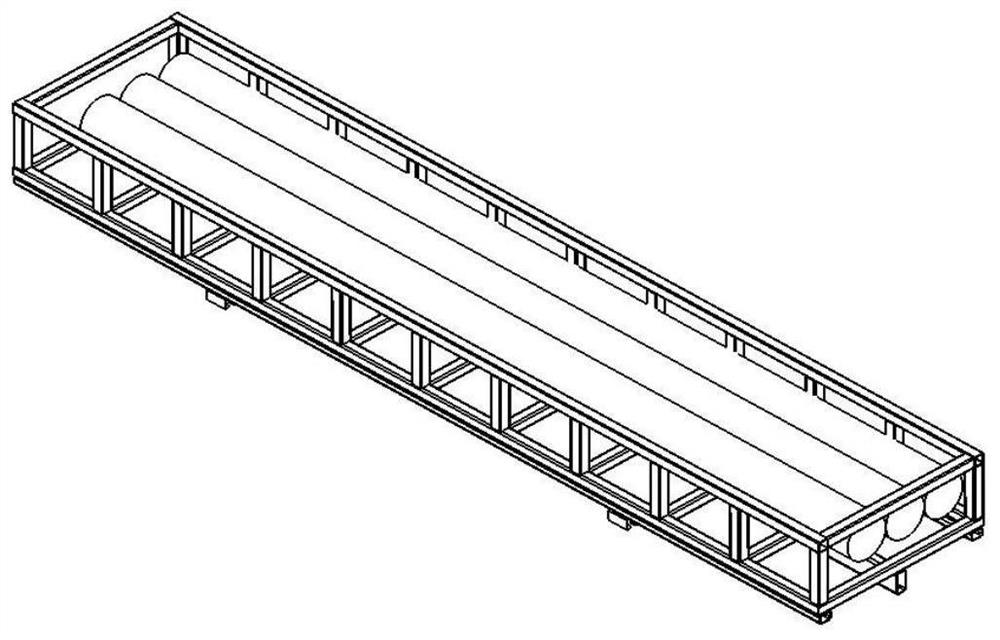 Friction wheel-type heavy cargo carrying platform and storing and taking method