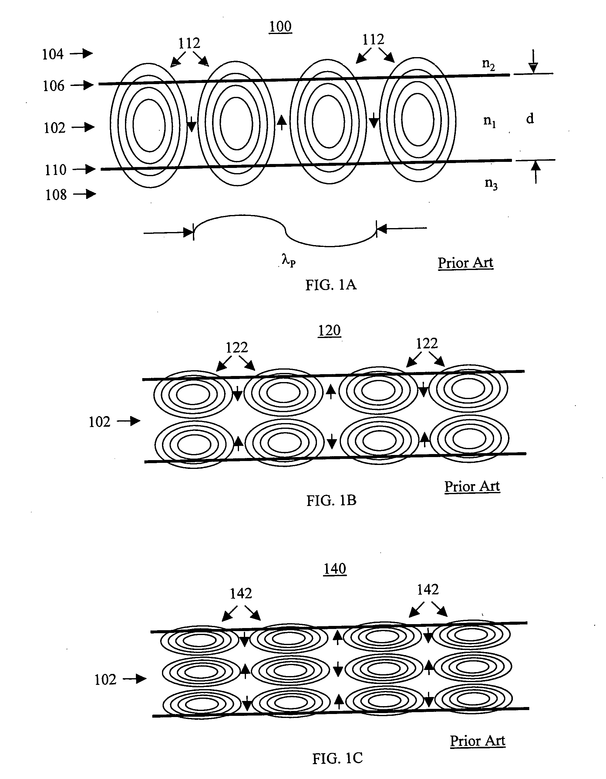 Photodetector employing slab waveguide modes