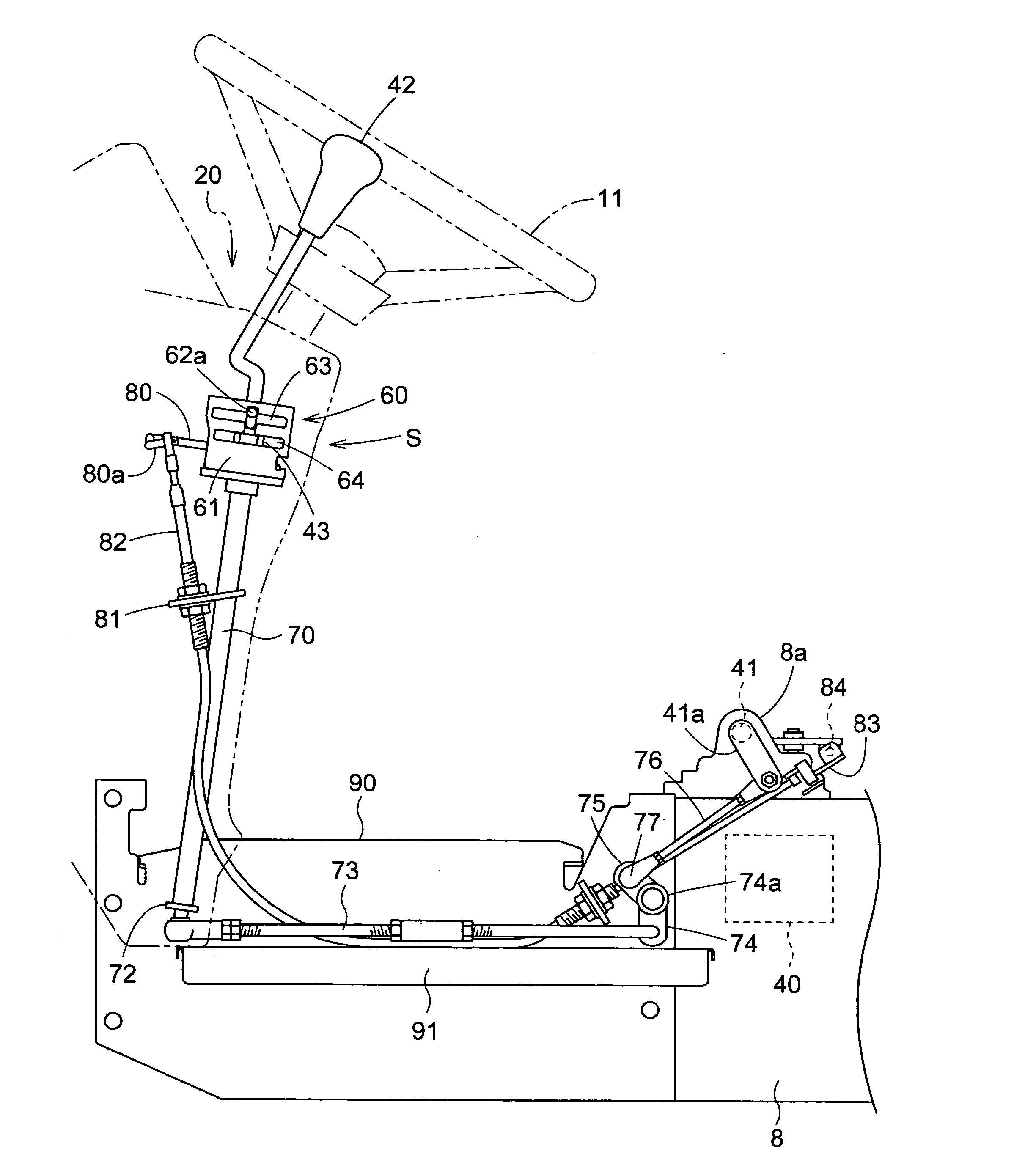 Speed shift arrangement for work vehicle