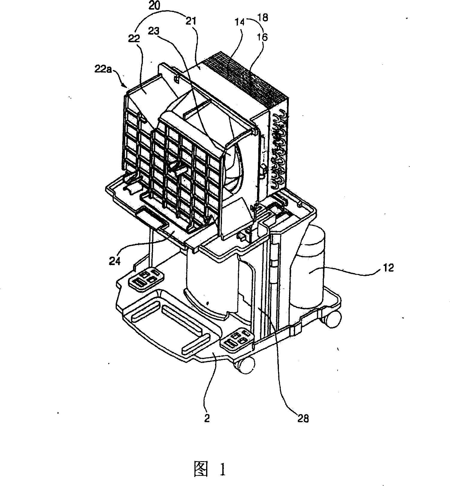 Temperature sensor fixing structure of heat converter