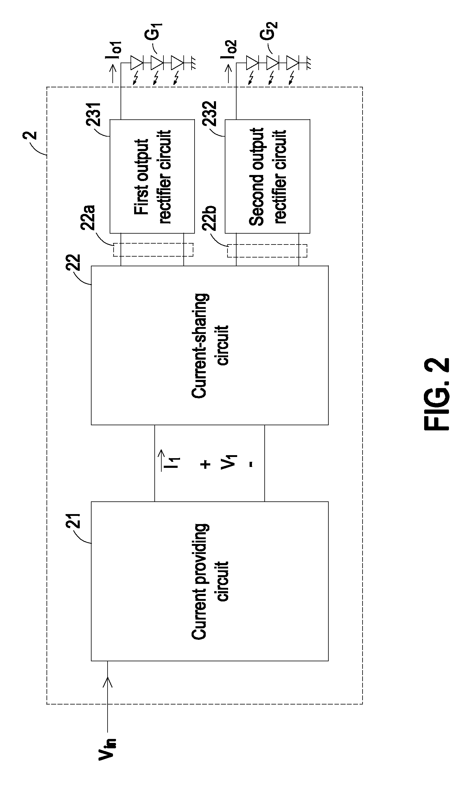 Current-sharing supply circuit for driving multiple sets of DC loads