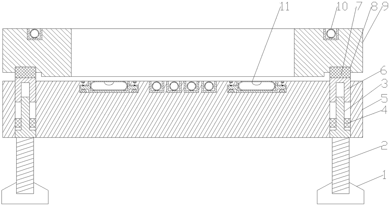 Rapid leveling device of numerical control machine tool