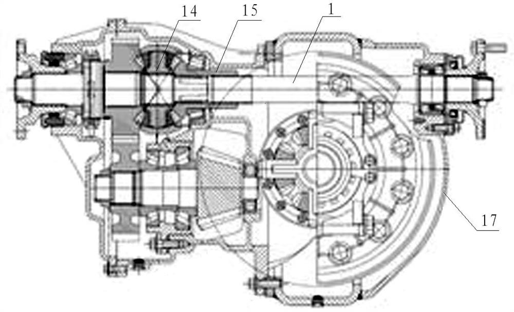 Run-through shaft assembly capable of realizing power separation